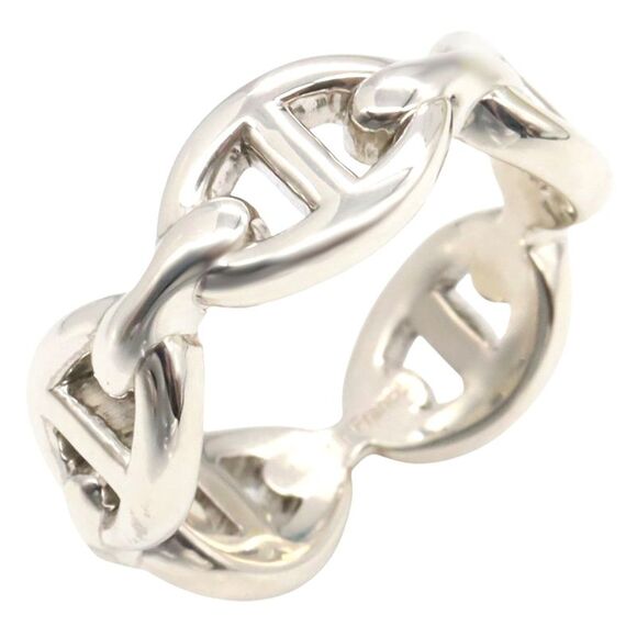 Hermes Silver 925 Chain D'Ancre Unchained Ring - Picture 1 of 9